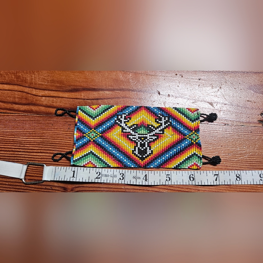Colorful Beaded Bracelet with Deer Design